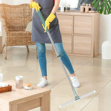 Scopa per raschiare il pavimento, scopa per raschiare con manico telescopico, scopa multifunzionale per la pulizia del pavimento delle piastrelle della cucina del bagno