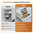1/2PCS Scaffale da cucina Organizzatore per armadio estraibile Senza punzonatura Cassetti scorrevoli espandibili per armadio da cucina, dispensa, bagno