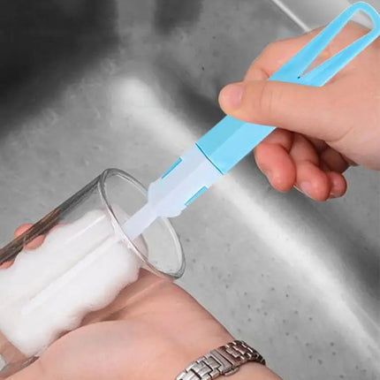 Soft Sponge Cup Brush Long Handle Sponge Bottle Brush Sponge Cleaning Brush Water Bottle Glass Cup Cleaning Tool