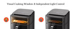 Friggitrice ad aria 6,5 L XXL doppia resistenza 8 funzioni finestra visualizzazione griglia antiaderente Taylor Swoden nera