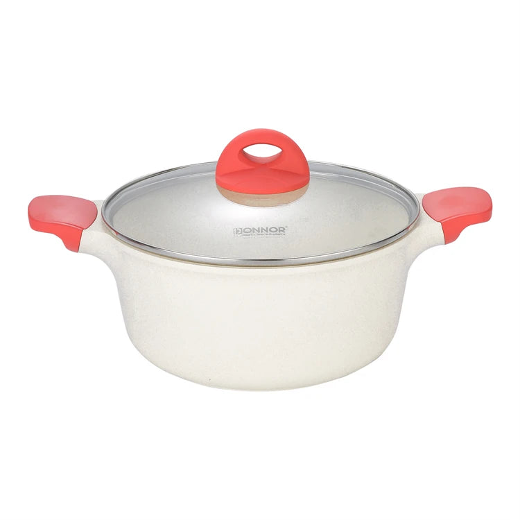 DONNOR 13-teiliges Topf- und Pfannenset, Kochgeschirr-Set, Induktionskochgeschirr-Set, Induktions-Töpfe und -Pfannen-Set, ofenfest JT448