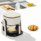 Friggitrice ad Aria da Tavolo Bianca 4.5L con Cestello Trasparente e Spina EU