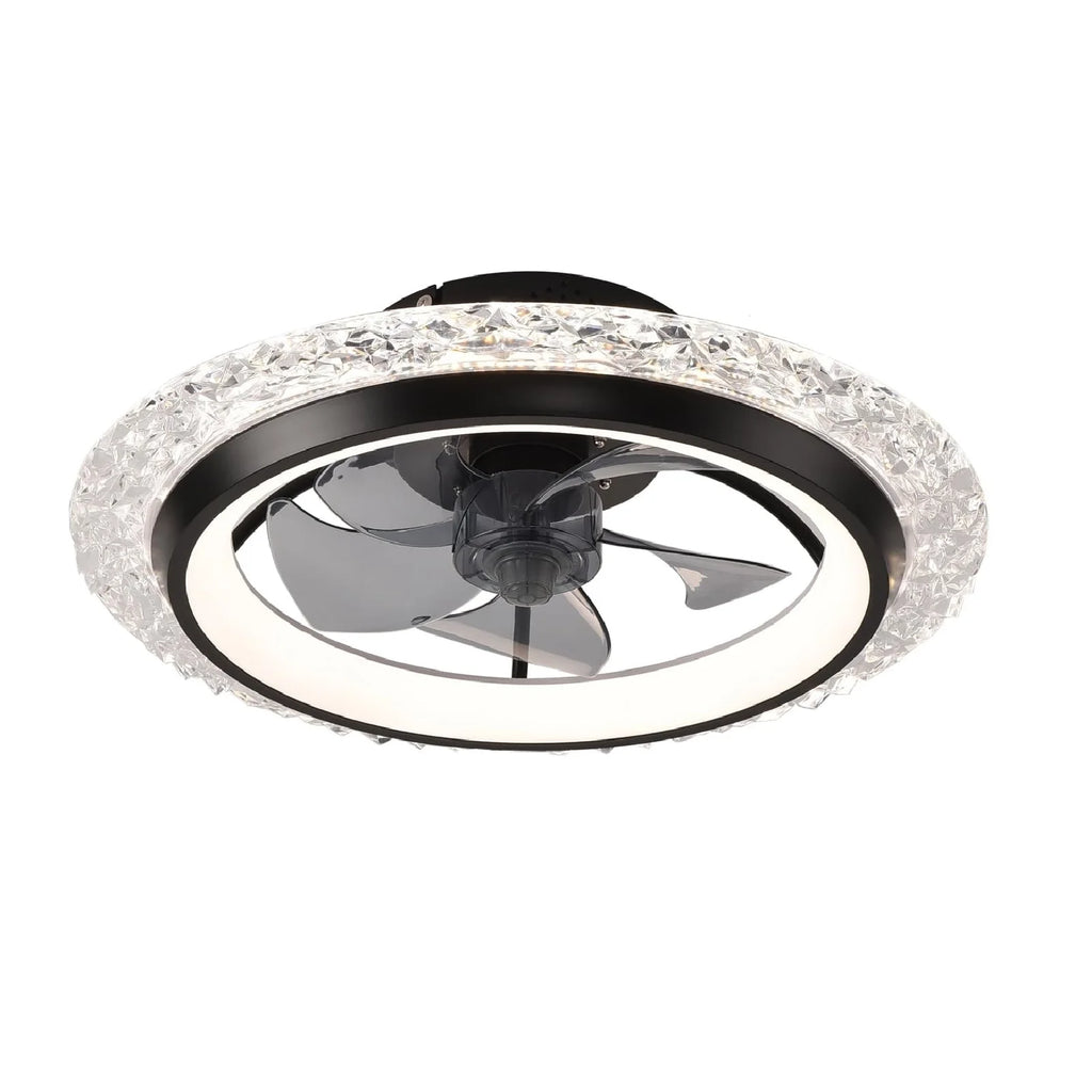 Ventilatore da Soffitto IRALAN con Luce e Telecomando, Ventilatore Elettrico Smart con App, Ventilatori da Soffitto per Raffreddamento Domestico, Lampada a LED da Soffitto