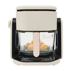 Friggitrice ad Aria da Tavolo Bianca 4.5L con Cestello Trasparente e Spina EU