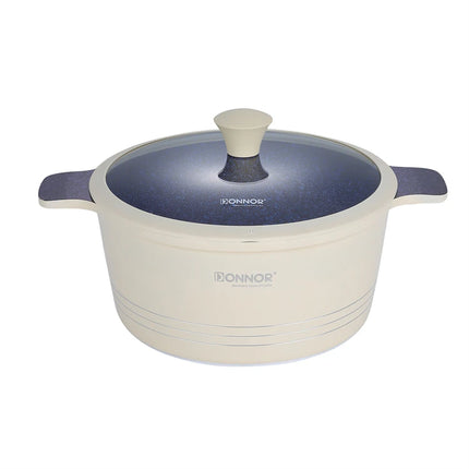 DONNOR 15 Pezzi Set di Pentole in Ceramica Pentole e Padelle Set Cucina a Induzione Antiaderente Salvaspazio Pentole Set Induzione RV Set JT445