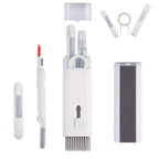 Kit di pulizia 7-in-1 per tastiera del computer, penna per la pulizia degli auricolari, strumenti per la pulizia di telefono e iPad, estrattore per copritasti
