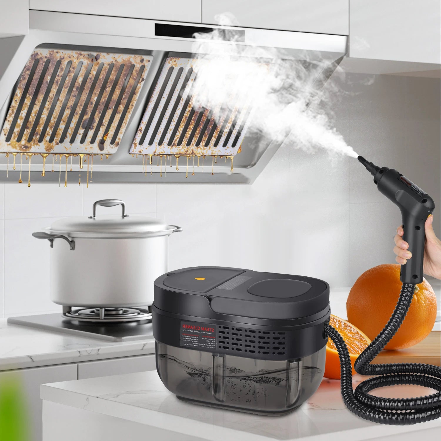 2500W Handdampfreiniger Hochtemperatur-Klimaanlage Dunstabzugshaube Auto Dampfreinigungsmaschine Böden & Reiniger