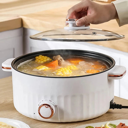Portable Multifunction Electric Cooker Hot Pot Double Layer Household Mini Non-Stick Pots for Kitchen and Home Appliances
