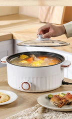 Tragbarer Multifunktions-Elektroherd Zweischichtiger Hot Pot für den Haushalt Antihaftbeschichteter Mini-Kochtopf für Küche und Haushaltsgeräte