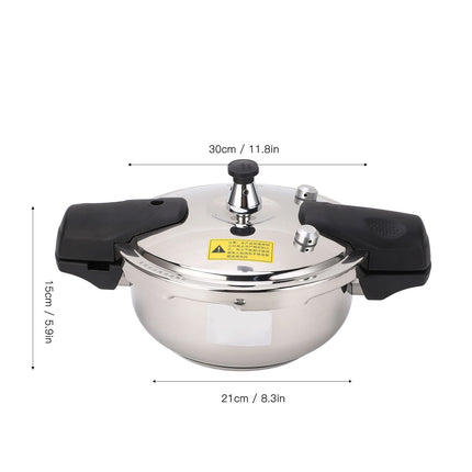 1.8L Pressure Cooker 1.8L Stainless Steel Explosion-proof Safe Pressure Cooker Oyster Fish Head Pot for Gas Stove Induction Cooker