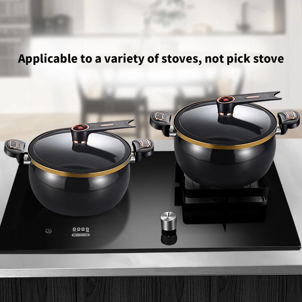 1 pentola a pressione Fat Daddy Micro, grande capacità da 7 litri, 26 cm, adatta per uso domestico, pentola antiaderente multifunzionale per stufare e cucinare zuppe, compatibile con piani cottura a induzione e fornelli a ga