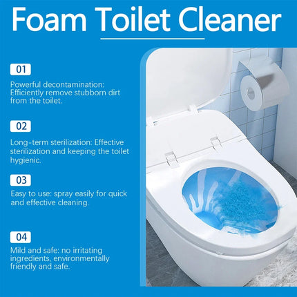 Foam toilet cleaner Deep cleaning Strong decontamination and odor removal Suitable for squatting pans Urinals Toilet tanks