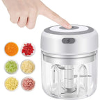 Elektrischer Zerkleinerer für Knoblauch 250ML, Gemüsehacker, USB-Mini-Zerkleinerer für Knoblauch, Zwiebelhacker, kleiner tragbarer Küchenmixer