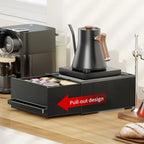 Kaffee- und Tee-Kapselschublade, Aufbewahrungsschrank für Kaffeemaschine, Aufbewahrungsregale für Zuhause, Büro, Café