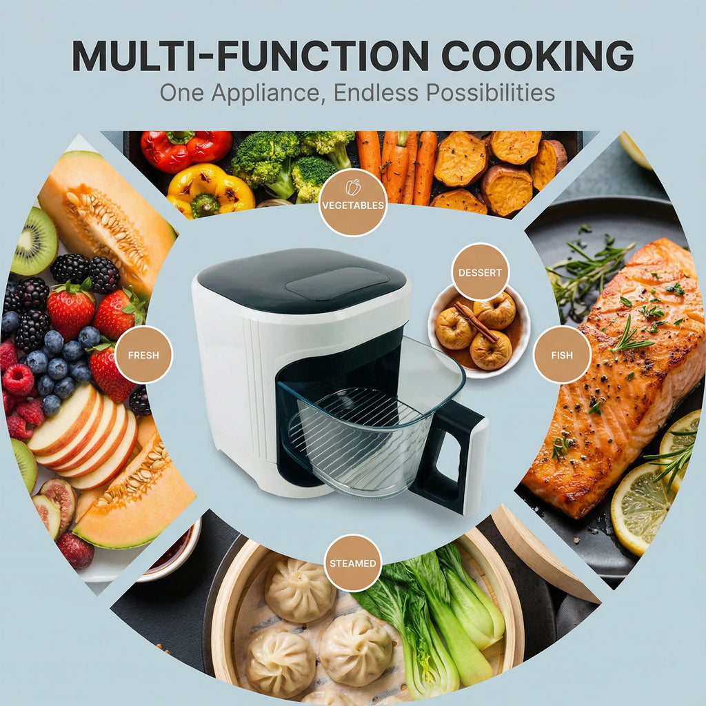 Friggitrice ad Aria Podofo 5L 1350W con Controllo Touch in Vetro