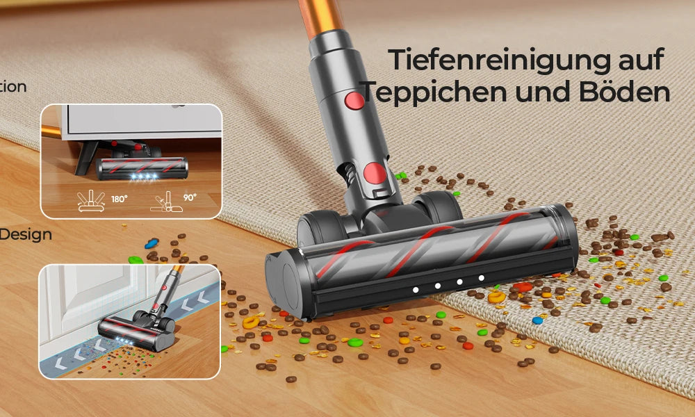 Laresar V7 500W 50000Pa Akku-Staubsauger Handheld Smart Home Appliance Abnehmbarer Akku Staubbehälter