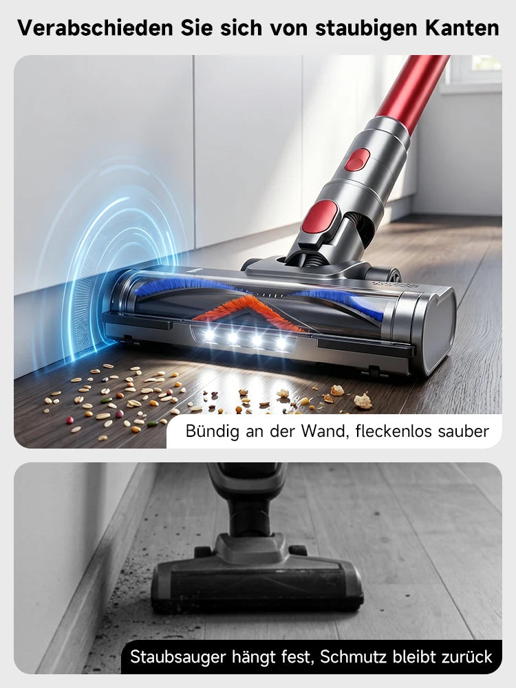 Tdyon 750W 85000PA Akku-Staubsauger, Ultrahohe Saugleistung, 80 Minuten Laufzeit, Handstaubsauger mit Wechselakku
