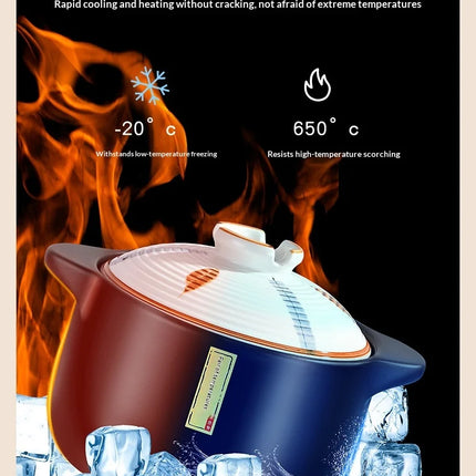 Ceramic Pots Clay Pot Gas Stove Safe Durable Heat Resistant Crack Proof Casserole Stew Soup Clay Pot Rice Cooker
