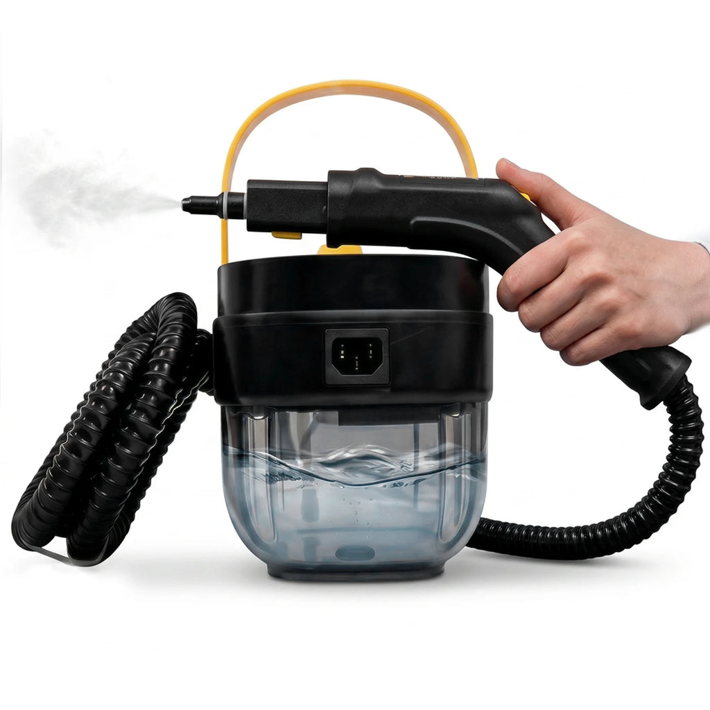 Podofo 2500W Handdampfreiniger, Klimaanlagenreinigungsmaschine mit 1,6L Tank, Hochdruck-Dampfreiniger, schnelle Aufheizung in 15s, 45 Minuten Dauerdampf, p