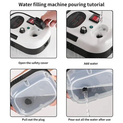 2500W Pulitore a vapore portatile ad alta pressione per sterilizzazione ad alta temperatura per condizionatore d'aria, cucina, auto e casa
