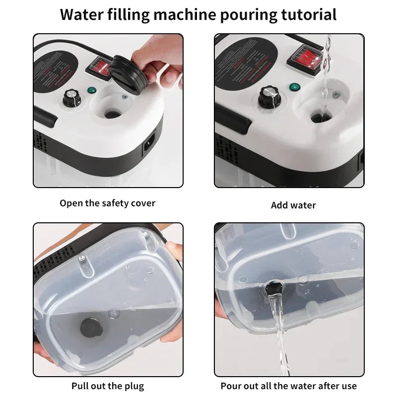 2500 W Dampfreiniger Hochtemperatur-Sterilisations-Druckstrahl-Waschmaschine Handheld für zu Hause, Auto, Küche, Klimaanlage