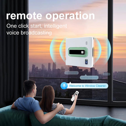 Window Cleaning Robot 2500PA with Strong Suction and Spray, Anti-falling Electric Window Cleaner Robot with Remote Control and Vacuum Cleaner