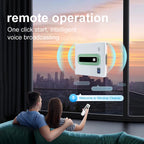 Roboter Fensterputzer 2500PA mit starker Saugleistung und Spray, elektrischer Anti-Fall Fensterputzroboter mit Fernbedienung und Staubsaugerfunktion