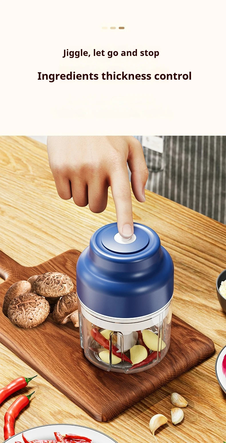Elektrischer Knoblauchhacker 320ML, Küchenmaschine, Mini-USB-Zerkleinerer, kleiner tragbarer Zerkleinerer