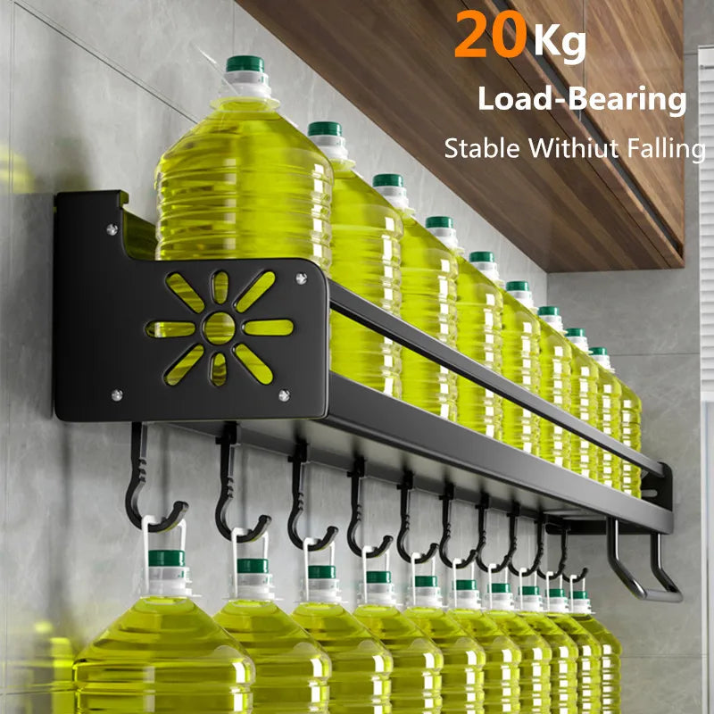 Scaffale per organizer da cucina Scaffale per spezie a parete Portacoltelli da cucina Condimento a parete Bacchette Cucchiaio Pala per riporre Sheif
