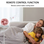 Ventilatore Portatile Pieghevole Ricaricabile [con Telecomando] a Batteria, Ventilatore da Terra Richiudibile, 4 Velocità, Timer
