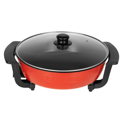 1360W Electric Hot Pot with 5 Temperature Settings 6L Large Capacity Non-Stick Coating, Multifunctional Electric Skillet for Gatherings