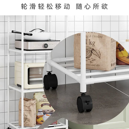 Multilayer Kitchen Floor Shelf, Removable Household Integrated Wall Shelf