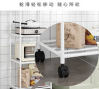 Scaffale da pavimento multistrato da cucina, scaffale da parete integrato rimovibile per uso domestico