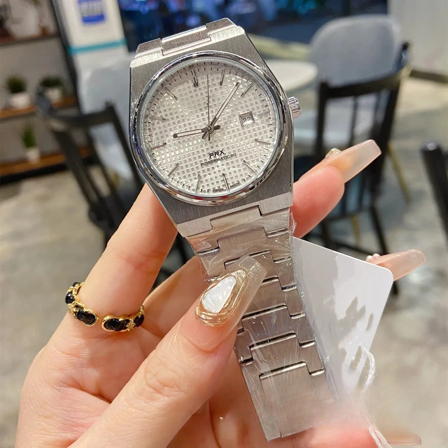 Orologio da Polso al Quarzo con Cinturino in Acciaio Inossidabile