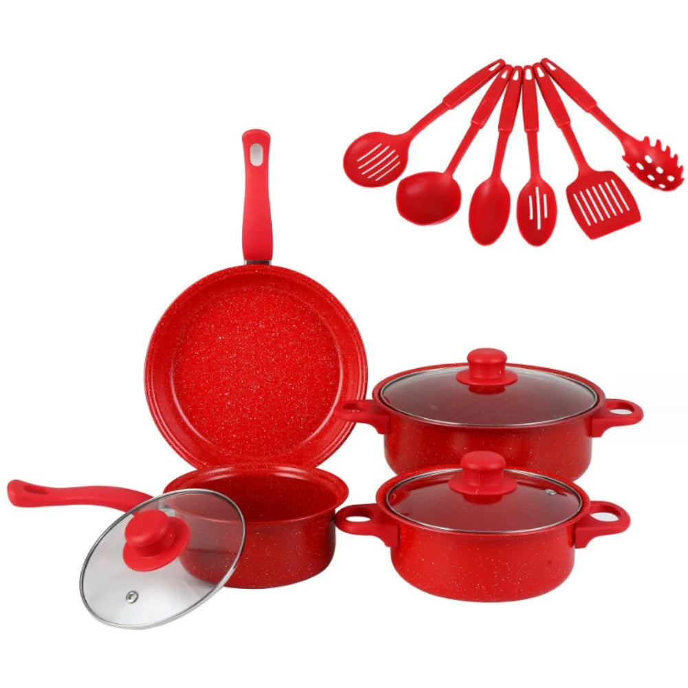 13 pezzi durevoli set di pentole antiaderenti Maifanstone multifunzionale zuppa di latte pentola utensile da cucina padella per uso domestico