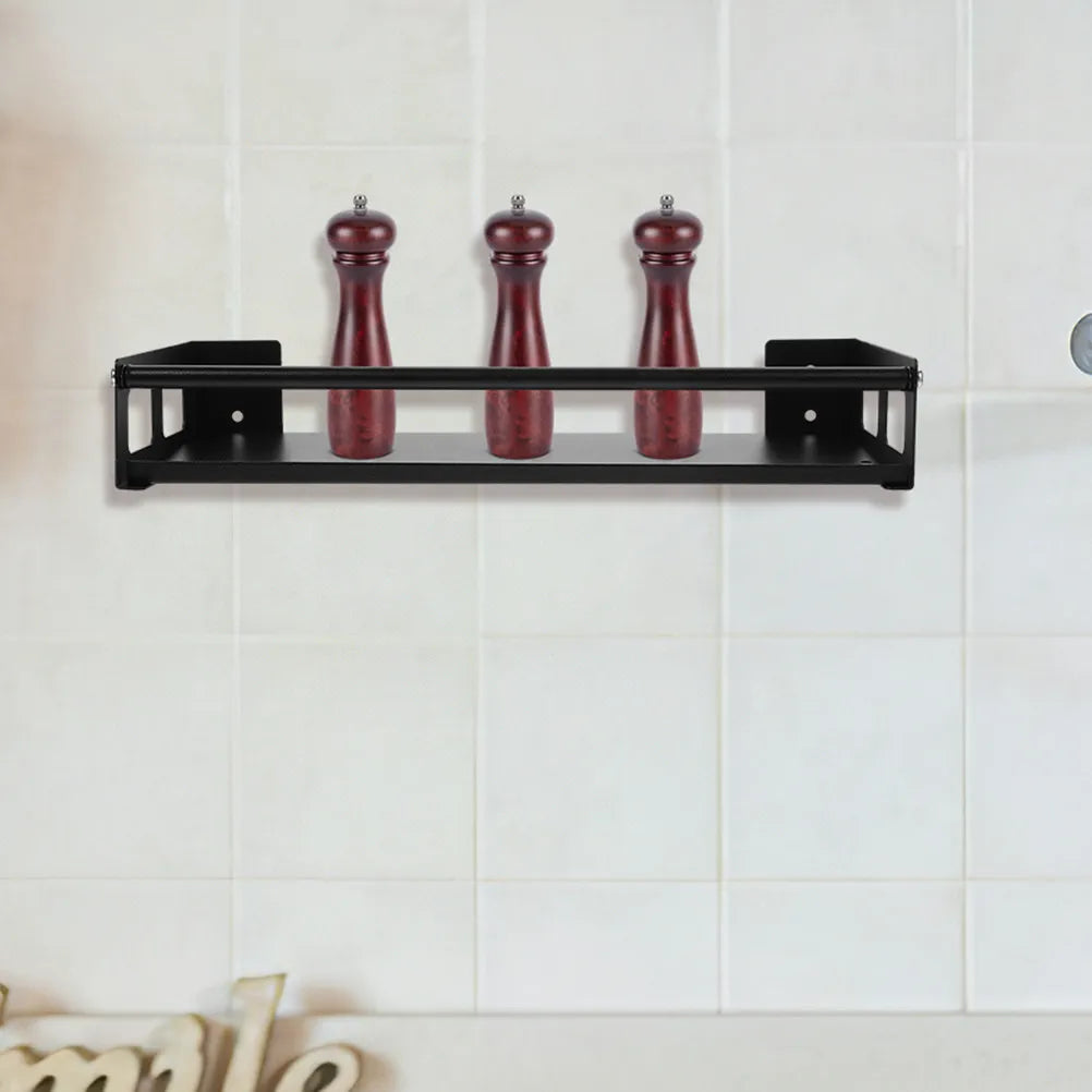 Portaspezie da Parete in Acciaio Inox per Cucina e Bagno, Organizzatore Compatto Salvaspazio per Condimenti