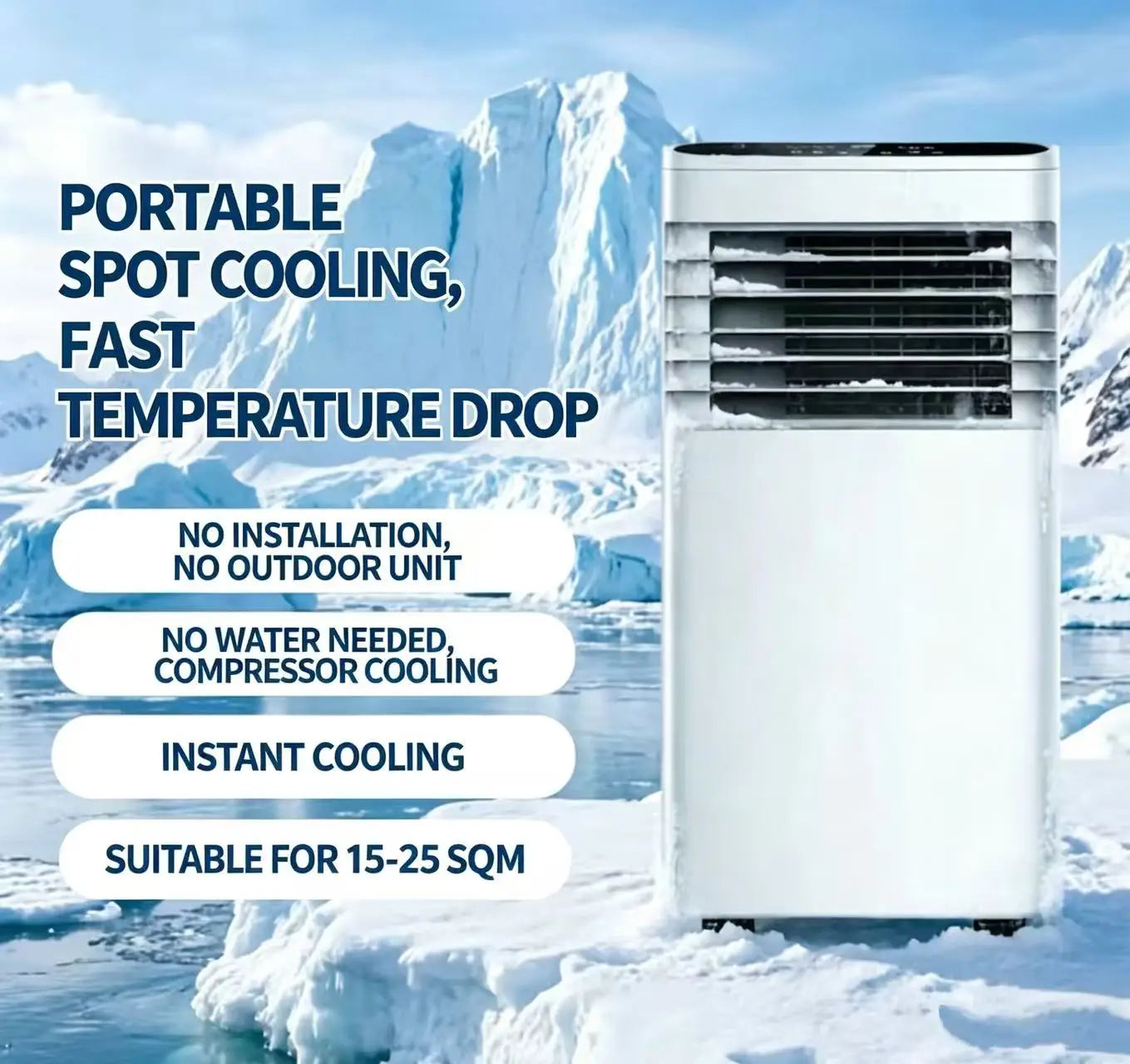 Condizionatori d'Aria Portatili 12000 Btu 3 in 1, Climatizzatore Portatile con Deumidificatore, Condizionatore da Pavimento per Casa
