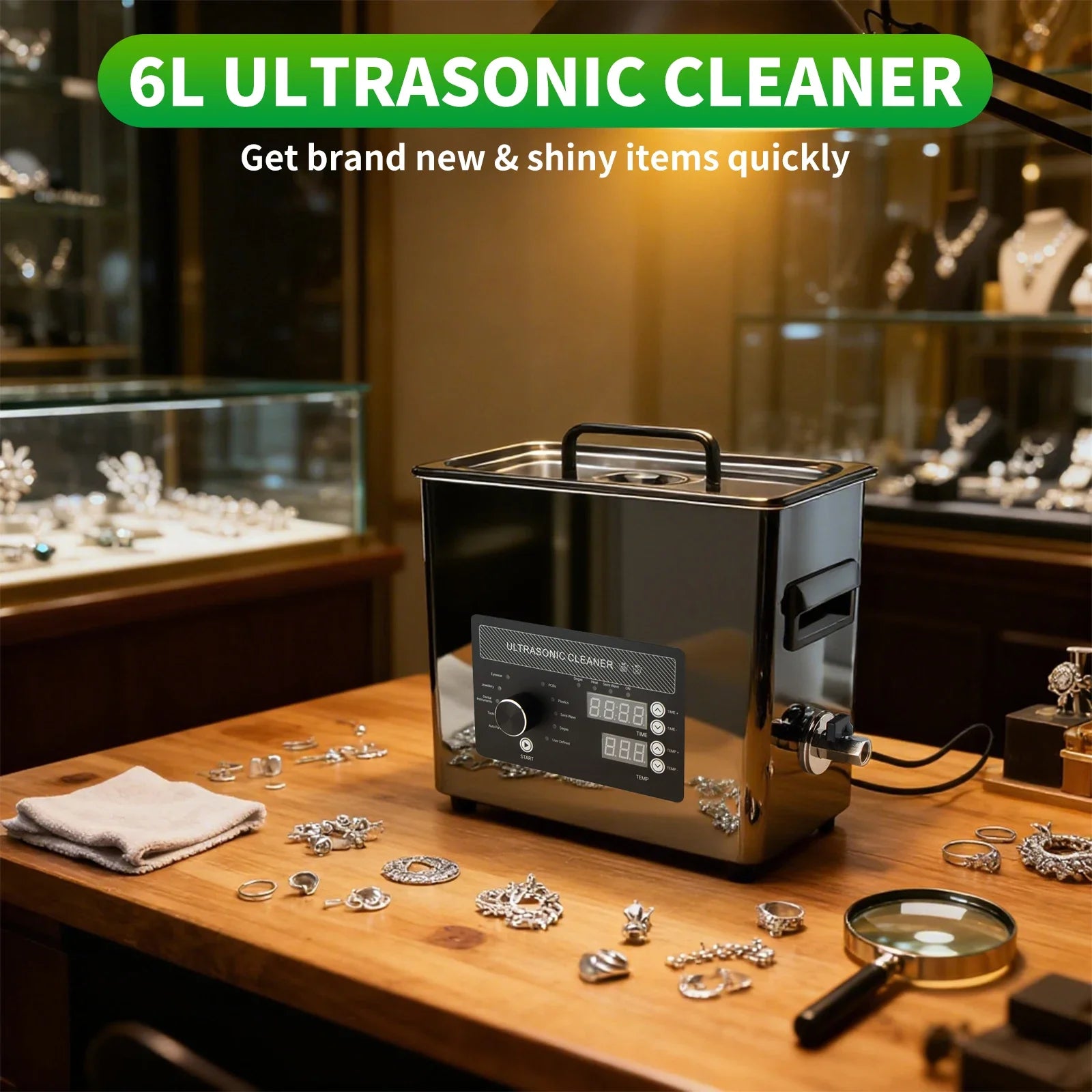3L 6L 10L 30L Pulitore Ad Ultrasuoni Manopola Ad Ultrasuoni Lavatrice Ad Ultrasuoni Riscaldata Bagno di Lavaggio Per La Casa Commerciale Ad Ultrasuoni