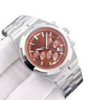 Herren-Automatik-Mechanikuhren im 40mm-Fliegerstil, trendy, hochwertiger Edelstahl 904L, Schwarz, Blau, Roségold