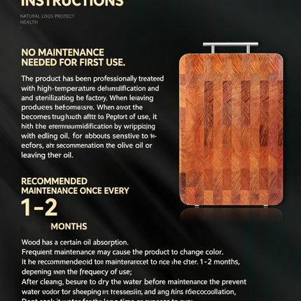 Solid Rosewood Cutting Board, Double-Sided, with Mortise and Tenon Joint, Thick, Anti-Mold, for Kitchen