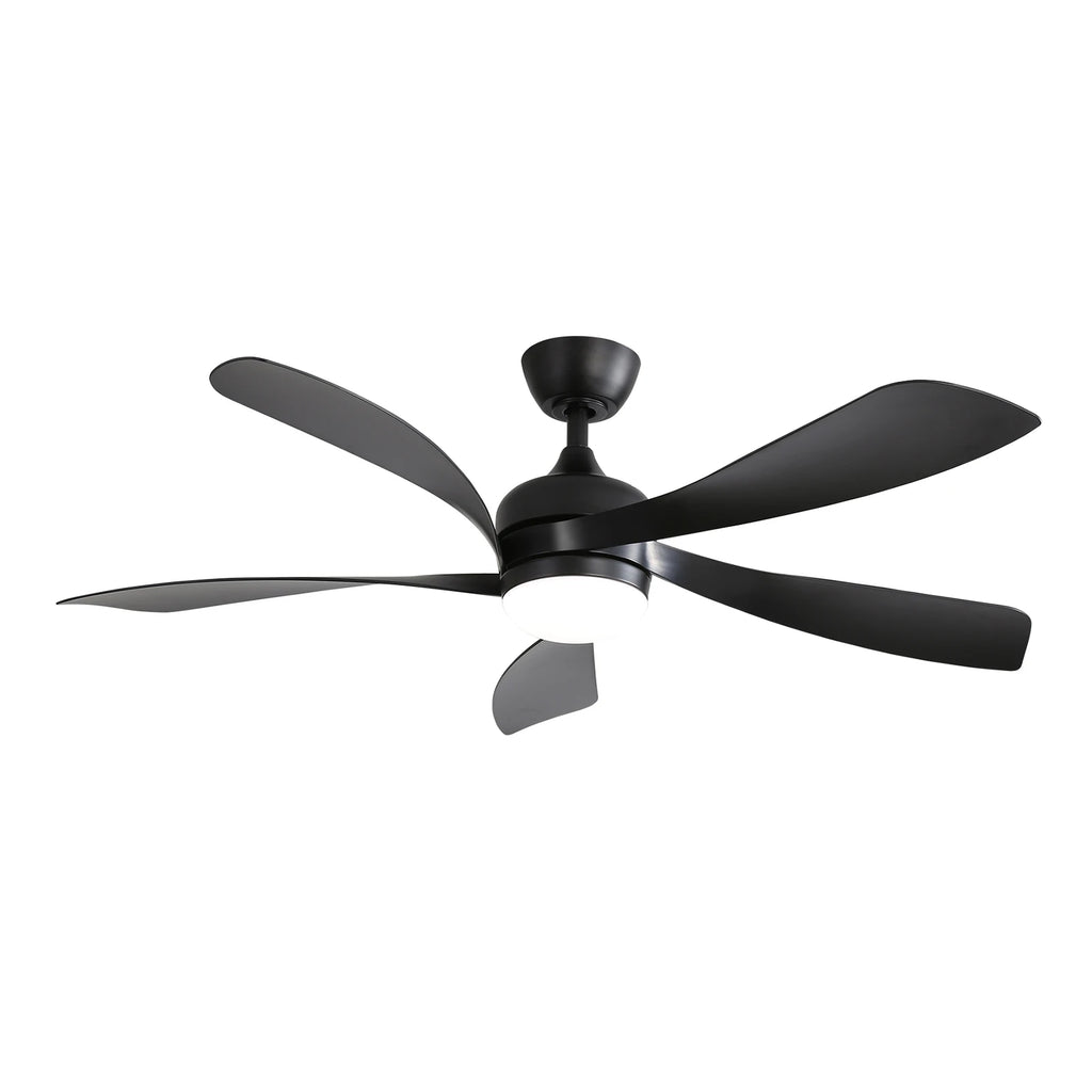 Ventilatore da soffitto Sofucor da 52 pollici a 5 pale con luce e telecomando, ventilatore da soffitto DC a 6 velocità, silenzioso.