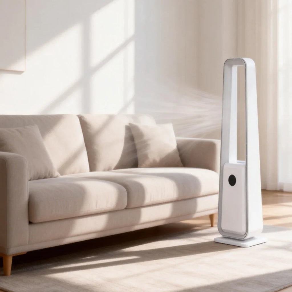 Ventilatore da tavolo ricaricabile con oscillazione, 3 velocità, USB, silenzioso, alimentato a batteria Bianco Verde