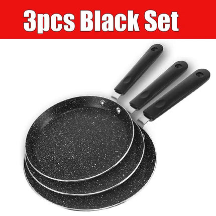 Set di 3 Padelle Antiaderenti per Casa, da 6, 8 e 10 Pollici, Pentole da Cucina, Padelle per Saltare e Friggere, Compatibili con Tutti i Tipi di Piano Cottura