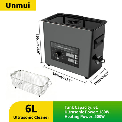 Pulitore ad Ultrasuoni da 3L 6L 10L 30L, Lavatrice ad Ultrasuoni con Manopola, Bagno di Lavaggio ad Ultrasuoni Riscaldato per Uso Domestico e Commerciale