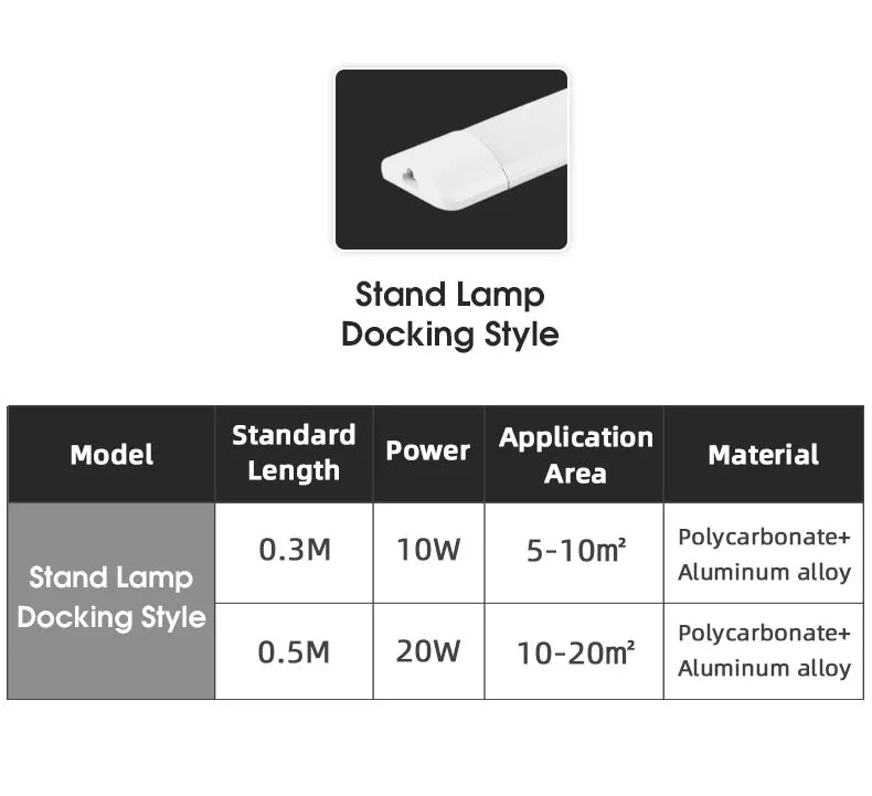 Luci a led Lampada da cucina sotto l'armadio A85-220V 10w 20w Tubo a led super luminoso con linea di interruttori da 1,8 m per lampade da interno per la camera da letto di casa