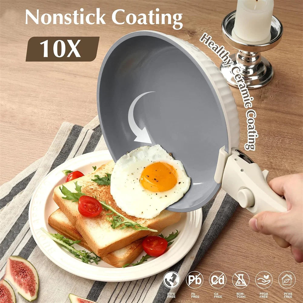 KOCH SYSTEME CS Set di pentole antiaderenti 17 pezzi Set di pentole e padelle con manico staccabile Pentole antiaderenti a induzione Pentola per salsa da cucina