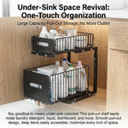Ausziehbarer 2-stufiger Unterbau-Organizer, verstellbares Küchenregal, ausziehbarer Schrank-Organizer, Gewürzregal