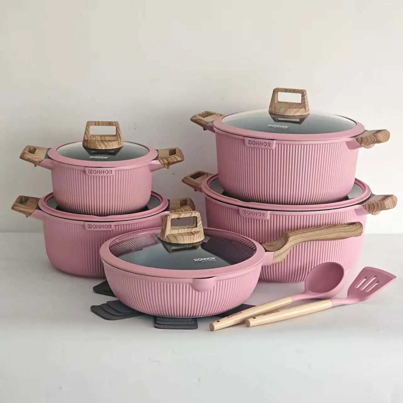 Set di Pentole per Latte in Lega di Alluminio con Rivestimento Ceramico, Set di Pentole Antiaderenti in Granito per Uso Domestico
