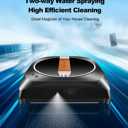 Liectroux YW910 Window Cleaning Robot, Dual Water Spray, Laser Sensor, Window Cleaning Robot for Home Floors, App and Remote Control