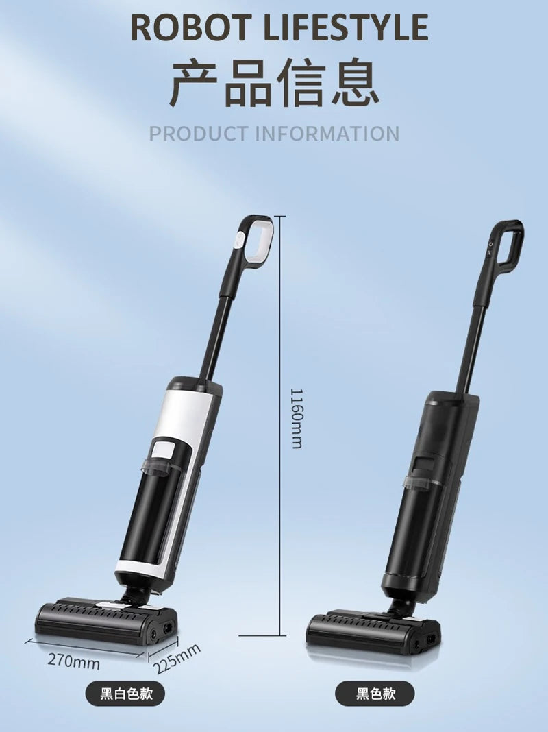 Kabelloser Handstaubsauger, Nass- und Trockenreinigungsroboter RL9Max, 14000pa, selbsterhitzende Bürste, superstarke Saugkraft, 4000 mAh Akku